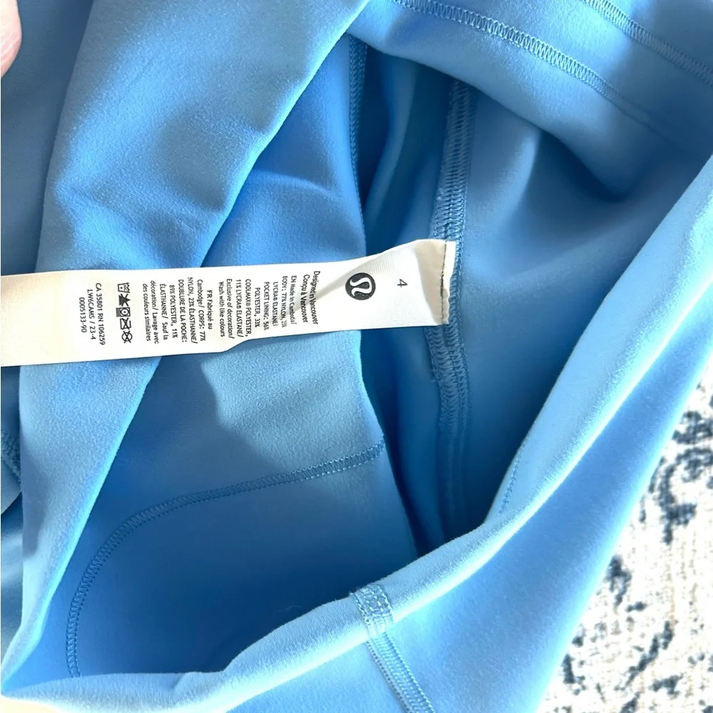 🆕NWT Lululemon Wunder Train High Rise Crop Leggings / Tights 23” in Aero Blue 4 - Picture 7 of 10